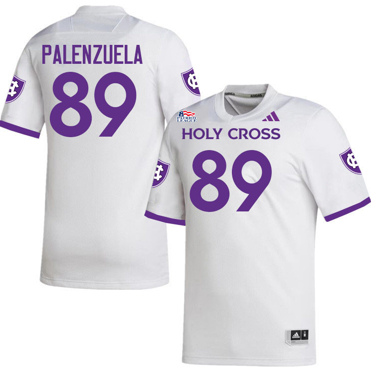 Holy Cross Crusaders #89 Luis Palenzuela College Football Jerseys,Uniforms-White